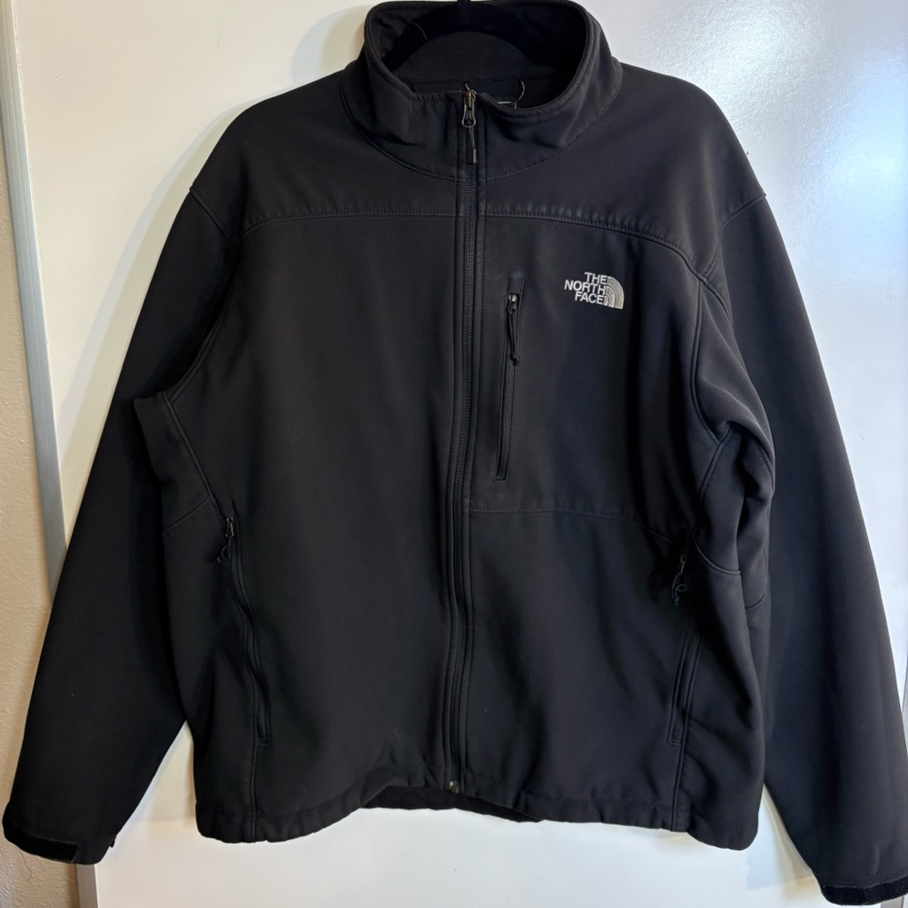 The North Face Men's XL Apex Bionic Softshell Jacket Black Full Zip WindWall - Picture 2 of 7